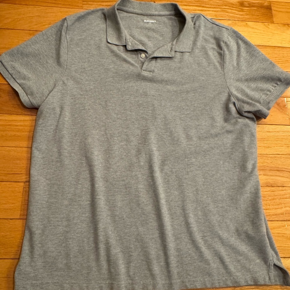 Old Navy Heather Gray Polo Shirt